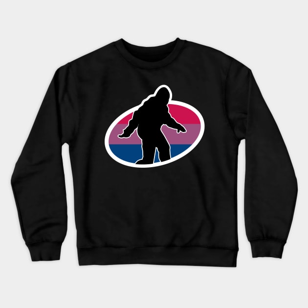 Bisexual Bigfoot Cryptid Pride Crewneck Sweatshirt by Nerd Trinkets